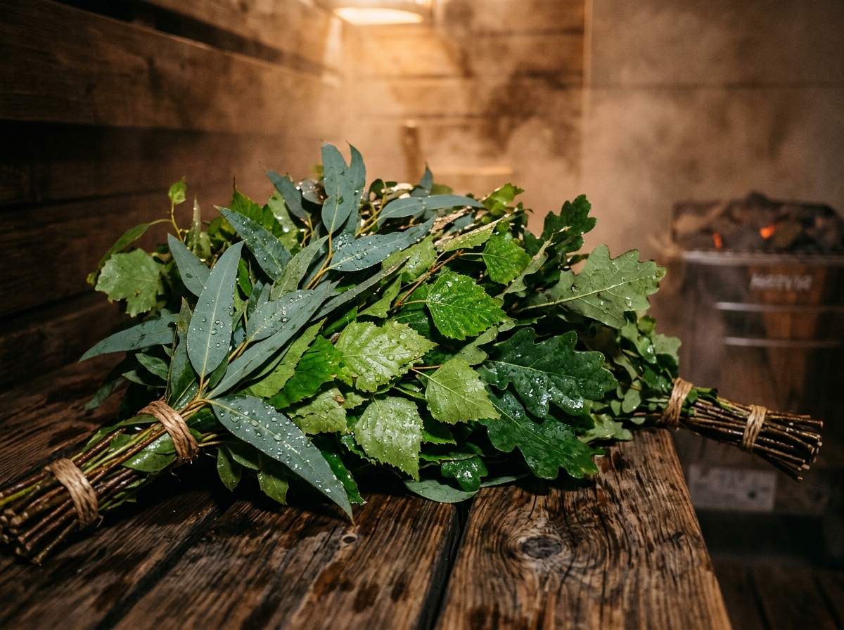 The Forest on the Skin: Hand-gathered eucalyptus, birch and oak vihta